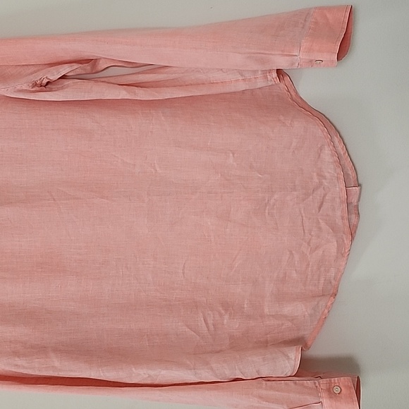 Lilly Pulitzer 100% Linen Women's Sea View Button-Down  Size Medium - Picture 15 of 16